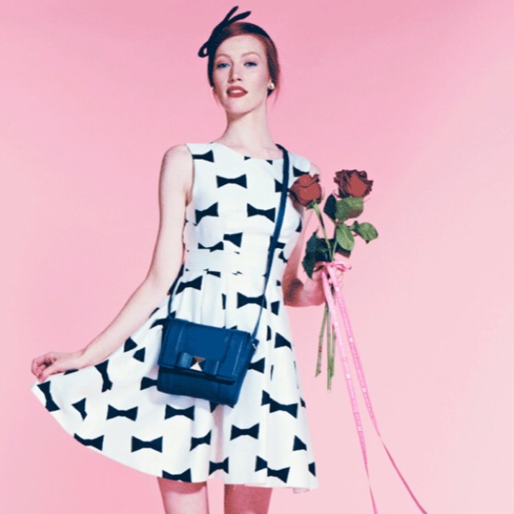 kate spade classic bow print dress